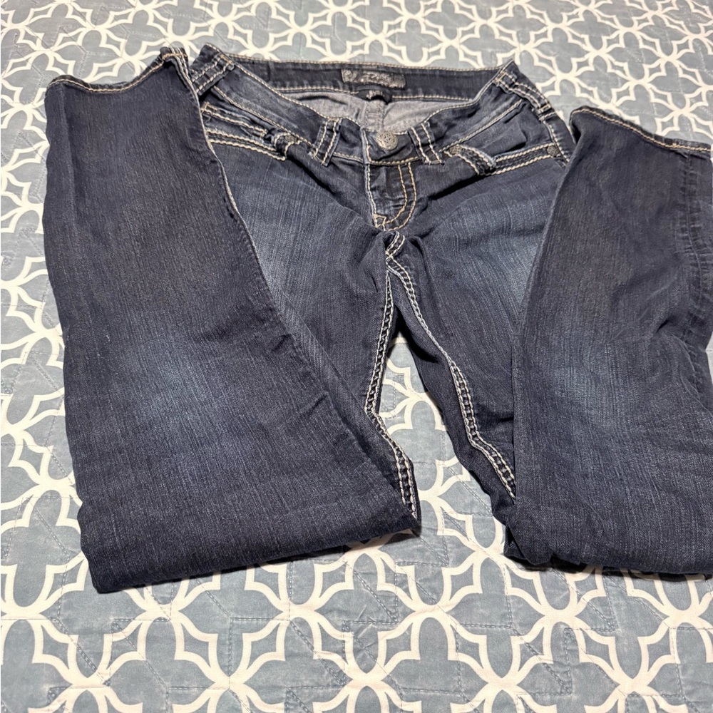 Silver Jeans Dark Indigo Skinny Stretch Jeans